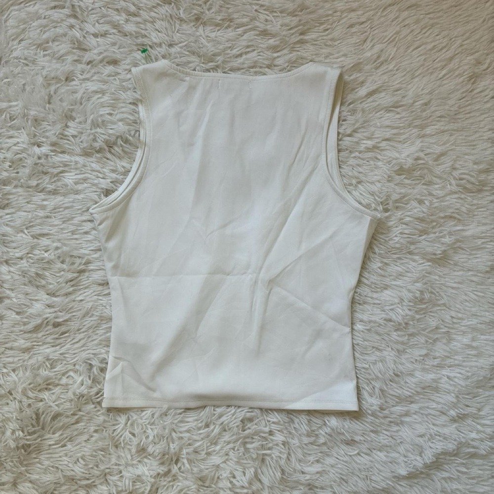 Good American casual athleisure white tank top yoga pilates gym workout Size M - Picture 2 of 6